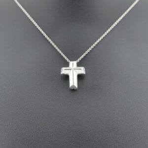 Tiffany & Co. Cross Pendant and 16" Chain Necklace Tenderness Heart Paloma Picasso Sterling Silver