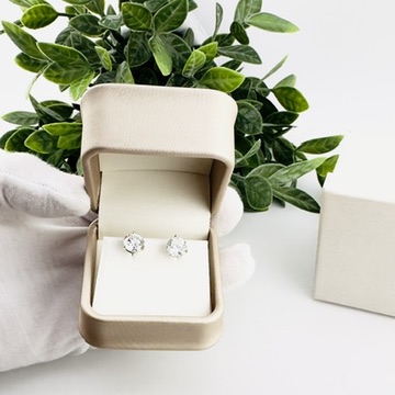 3.84 ct. Diamond Earrings Studs, E color and VS2 Clarity. 3 prong 14K White Gold martini setting. These have very special Protektor Backings on them that lock in to prevent from falling out or getting loose. These diamonds average just over 8mm diameter. 3.66 grams Total Weight. If asked to order these earrings, they would cost more just to make them. - Image 2