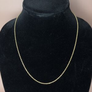 14k Yellow Gold Diamond Cut Rope Chain. 20", 8.2 grams.