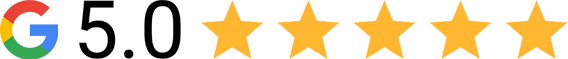 Google 5.0 Rating with Stars
